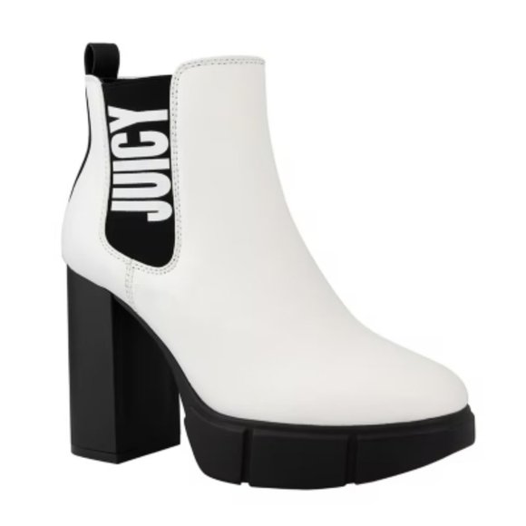 Juicy Couture Shoes - Juicy Couture Juicy Prisha White Boots Ankle Bootie Size 6.5 NEW